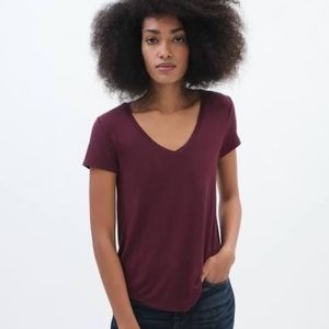 Maroon V neck
